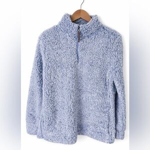 Weatherproof Vintage Blue Sherpa Fleece Quarter Zip Jacket Women’s Large
